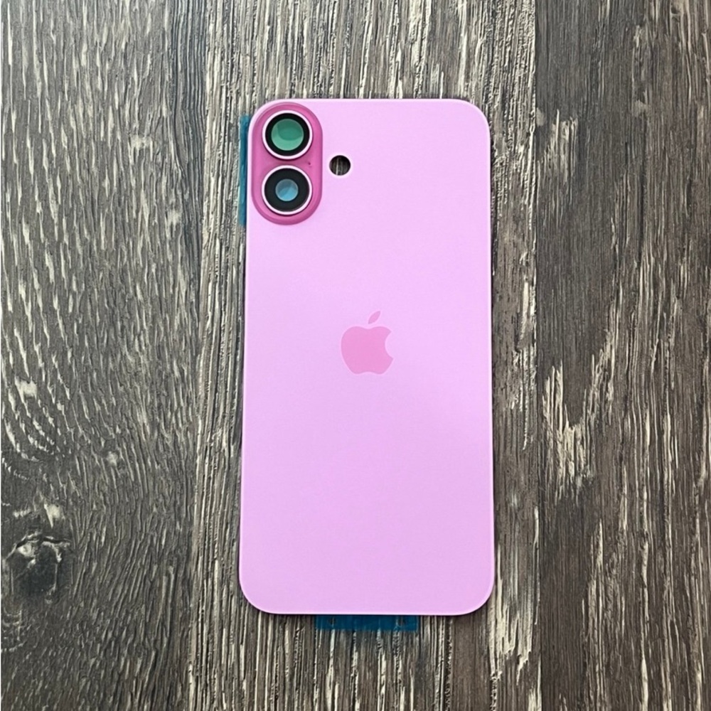 iPhone 16 Plus Back Glass Big Hole Replacement Part Assembly - Pink